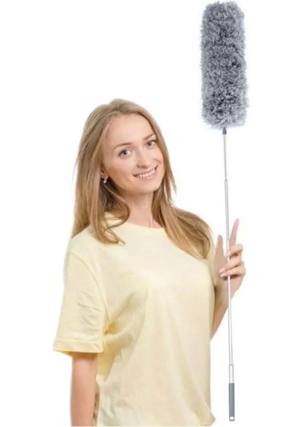 Teleskopik Toz Alma Fırçası, 280CM, Ergonomik, Bükülebilir, Köşe ve Bucak Temizliği
