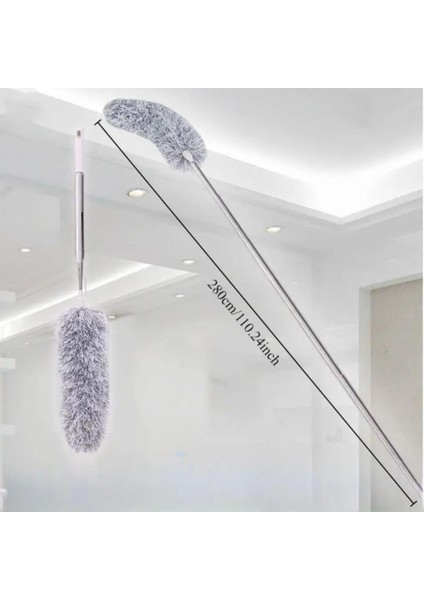 Teleskopik Toz Alma Fırçası, 280CM, Ergonomik, Bükülebilir, Köşe ve Bucak Temizliği modelleri
