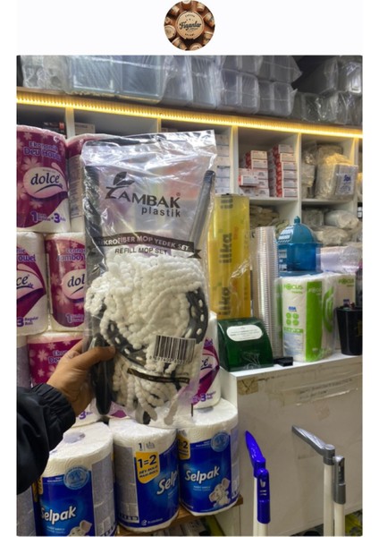 Çevre Dostu Döner Başlıklı Temizlik Seti, Mikrofiber Paspas ve Yedek Sapli, Gri Renk fırsatları