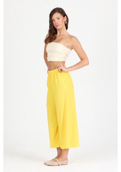 Kadın Yanı Nakışlı Örme Pantolon RD24YB110913