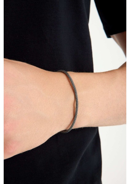 925 Ayar Gümüş Oksitli Yuvarlak Kalın Tilki Kuyruğu Bileklik 2.7 mm fiyatları