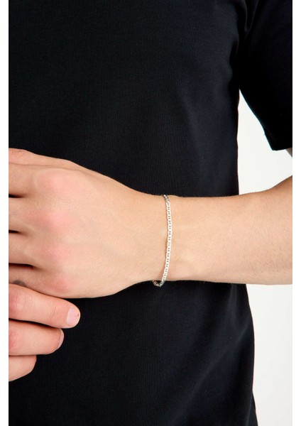925 Ayar Gümüş Unisex Barlı Bileklik 2mm fırsatları