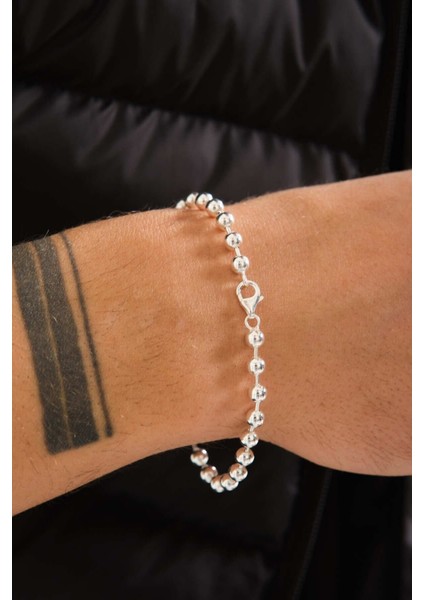 925 Ayar Gümüş Unisex Top Zincir Bileklik Tırnak Makası Bileklik modelleri