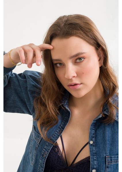 925 Ayar Gümüş 18K Altın Kaplama Forse Bileklik modelleri