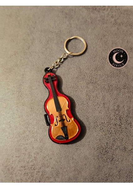 Mini Keman Tasarımlı 3D Anahtarlık – Müzik Temalı El Yapımı Reçine Anahtarlık fiyatları