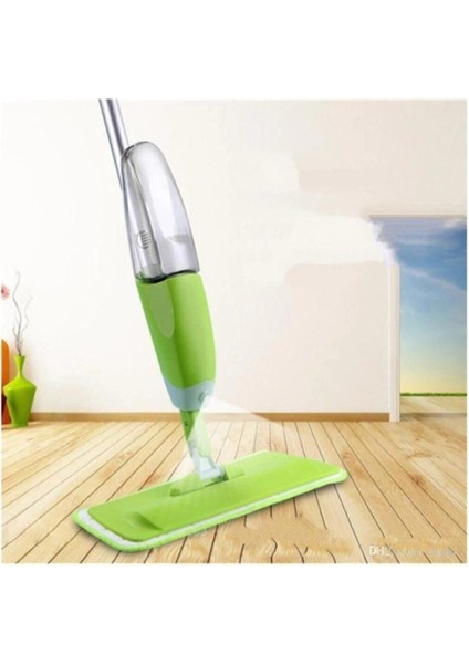 Yeşil Sprey Mop ve Yedek Bez Seti, Temizlik Kolaylığı Için Uygun