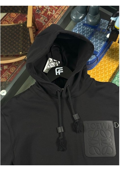 Cep Logo Detaylı Kapşonlu Sweatshirt