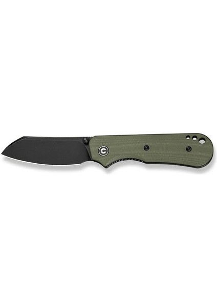 Crabby Thumb Stud Knife Od Green G10 Black Blade Handle Çakı