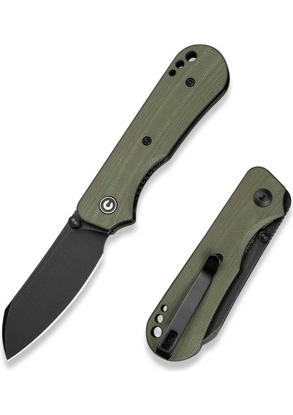 Crabby Thumb Stud Knife Od Green G10 Black Blade Handle Çakı fiyatları