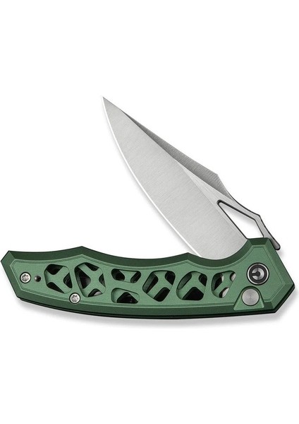 Anaaki Flipper & Thumb Hole & Button Lock Knife Green Aluminum Handle Çakı fırsatları