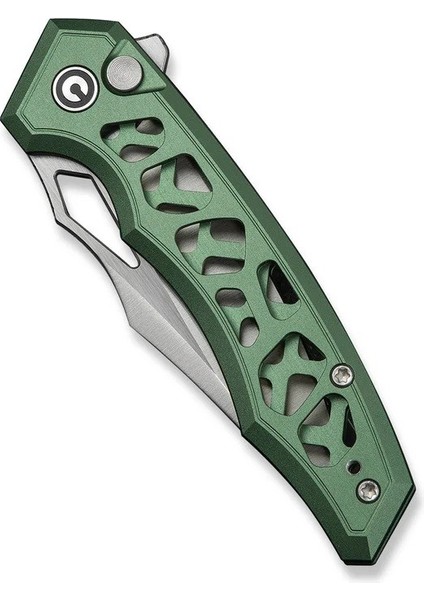 Anaaki Flipper & Thumb Hole & Button Lock Knife Green Aluminum Handle Çakı indirimleri