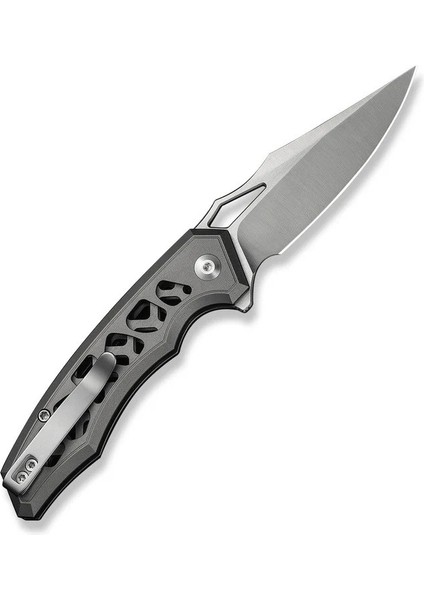 Anaaki Flipper & Thumb Hole & Button Lock Knife Gray Aluminum Handle Çakı modelleri