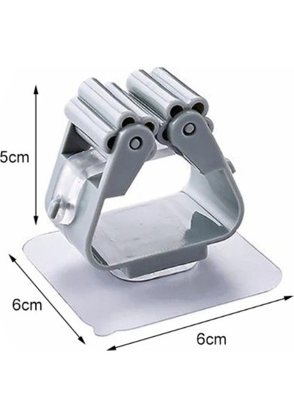 Pratik Yapışkanlı Mop Tutucu 4'lü Beyaz, Kolay Kullanım ve Şık Tasarım. fırsatları