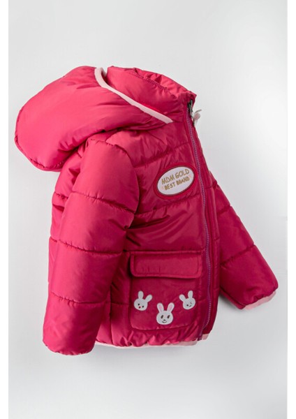 Tavşan Şişme Içi Peluş Kürklü Fermuarlı Cepli Kalın Kar Kapüşonlu Kışlık Kız Bebek Mont Çocuk Kaban modelleri