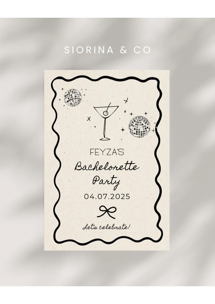 Bride To Be Davetiye, Parti Kartı, Bekarlığa Veda Bachelorette Davetiyesi Kişiye Özel