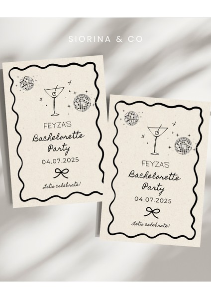 Bride To Be Davetiye, Parti Kartı, Bekarlığa Veda Bachelorette Davetiyesi Kişiye Özel fiyatları