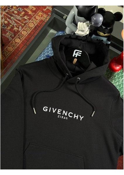 Logo Baskılı Erkek Kapşonlu Sweatshirt