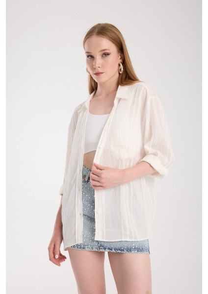 Cepli Oversize Dökümlü Gömlek fiyatları