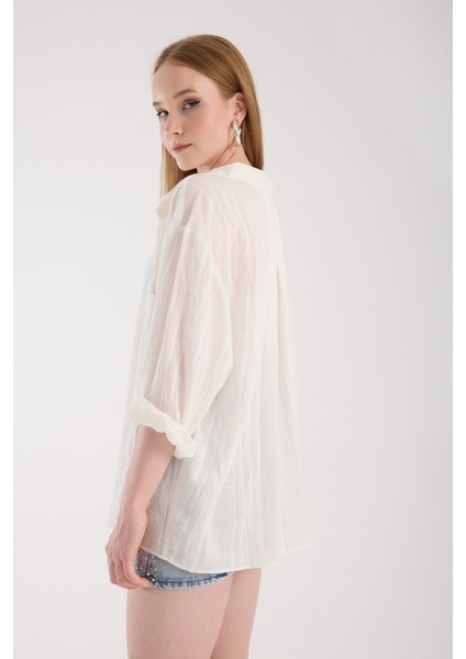 Cepli Oversize Dökümlü Gömlek fırsatları