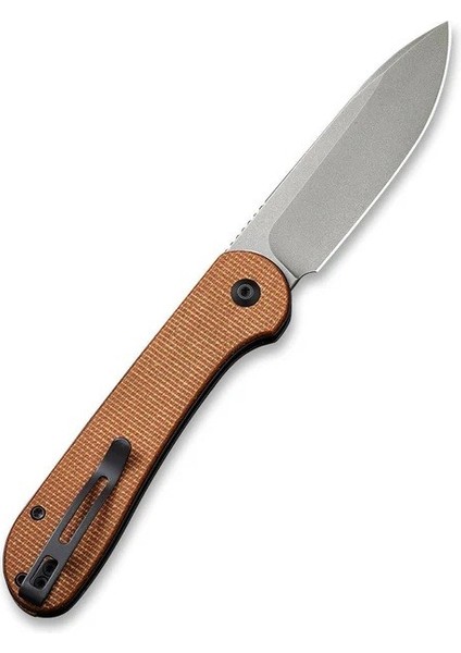 Button Lock Elementum Pocket Knife Brown Micarta Handle Çakı modelleri