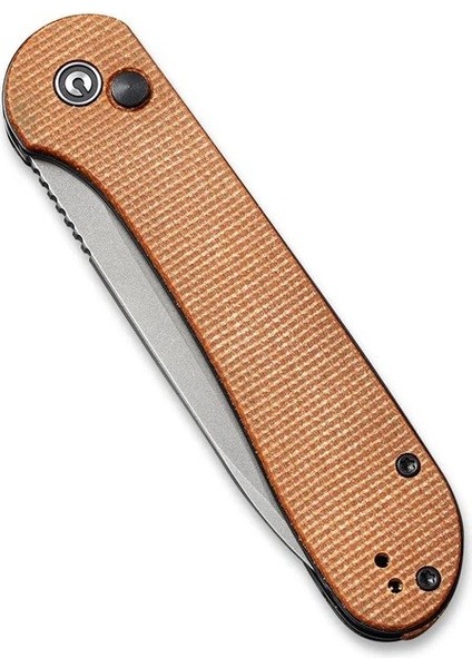 Button Lock Elementum Pocket Knife Brown Micarta Handle Çakı indirimleri