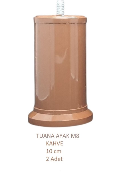 Tuana Ayak 10 cm Cıvatalı M8 Kahve (2 Adet) fiyatları