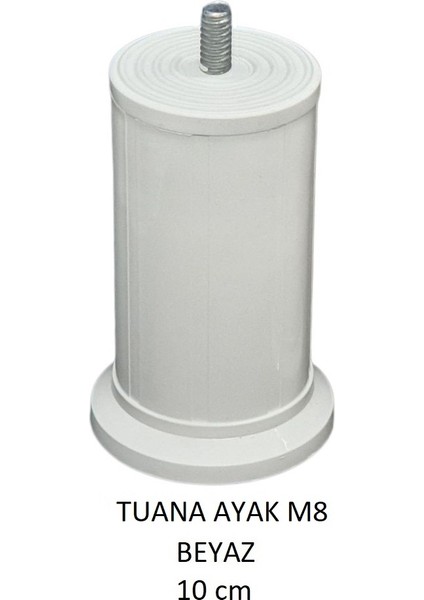 Tuana Ayak 10 cm Cıvatalı M8 Beyaz fiyatları