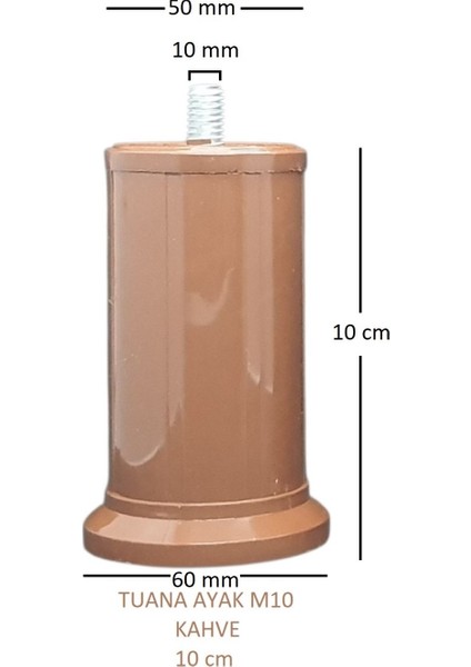 Tuana Ayak 10 cm Cıvatalı M10 Kahve modelleri