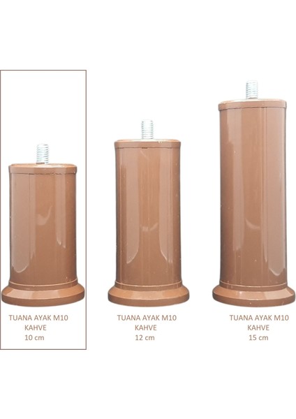 Tuana Ayak 10 cm Cıvatalı M10 Kahve fırsatları