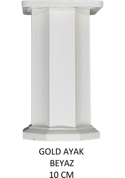 Gold Ayak 10 cm Vidalar Dahil Beyaz