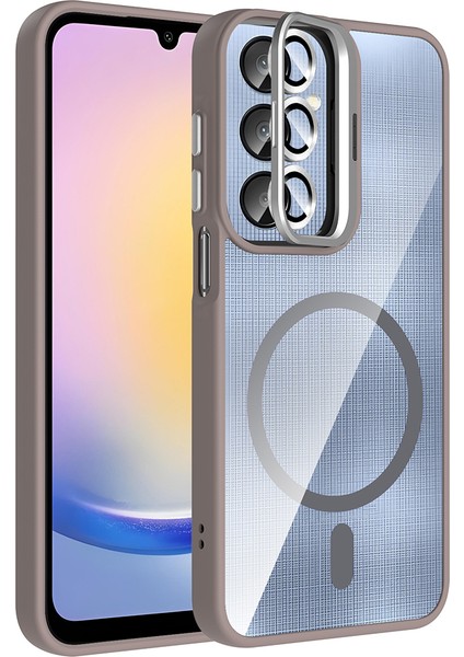 Galaxy A26 Kılıf Standlı ve Kamera Lens Hediyeli M-Safe Şarj Özellikli Zyl Etro Kapak - Lacivert fiyatları