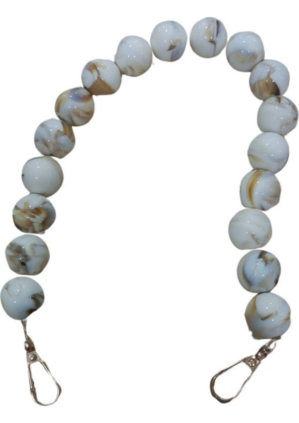 Çanta Askısı 40 cm Akrilik Yuvarlak Krem