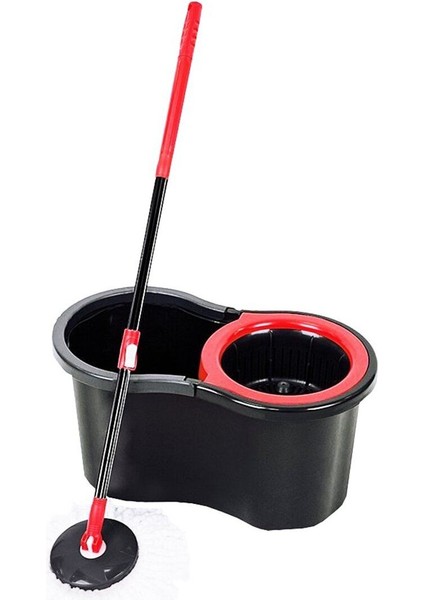 13LT Siyah Otomatik Dönerli Temizlik Kovası ve Mop Seti