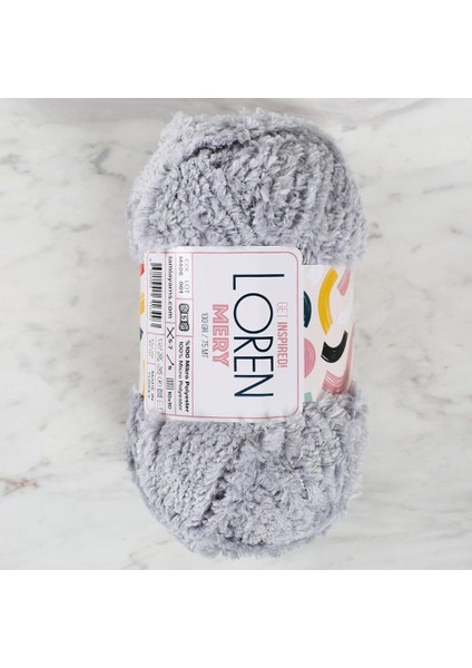 Loren Mery Açık Gri El Örgü Ipi - M406 - 34313