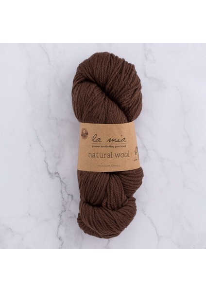 La Mia Natural Wool Acı Kahverengi El Örgü Ipi - H7 - 33602