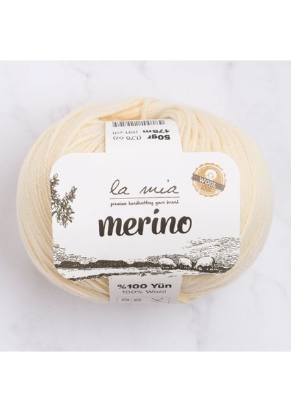 La Mia Merino Krem El Örgü Ipi - L075 - 33777