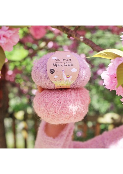 La Mia Alpaca Boucle 50 gr Pembe El Örgü Ipi - L332 - 34387 fırsatları