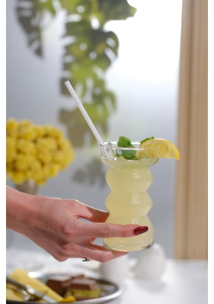 Zigzag Model Borosilikat Cam Bardak - Şık Sunum ve Kokteyller Için Özel Tasarım Bardak fiyatları