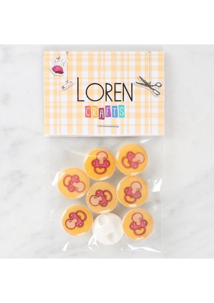 Loren Crafts 8'li Emzik Düğme - 1011