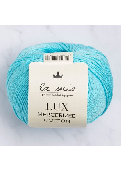 La Mia Lux Mercerized Cotton Cam Göbeği El Örgü Ipi - 123 - 33749