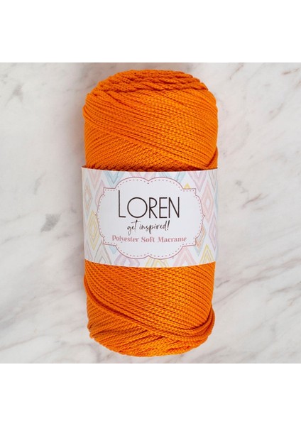 Loren Polyester Soft Macrame Turuncu El Örgü Ipi - LM011 - 34430