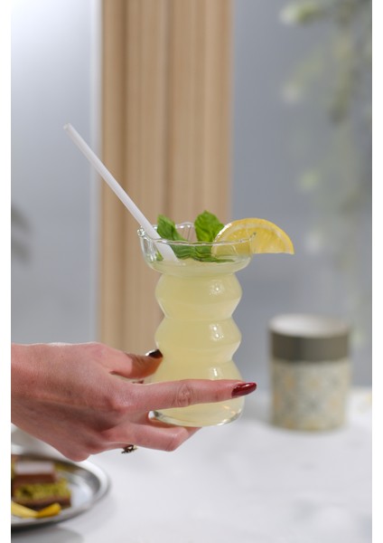 Zigzag Model Borosilikat Cam Bardak - Şık Sunum ve Kokteyller Için Özel Tasarım Bardak