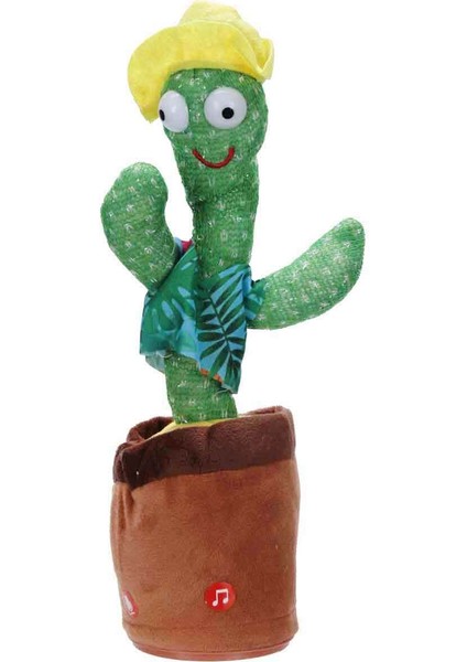 Dans Eden Kaktüs - Sarı Şapkalı - Çiçekli Gömlekli