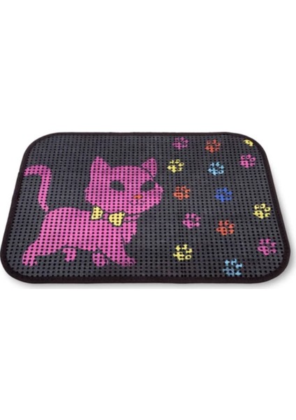 Elekli Kedi Tuvalet Önü Paspası, Temizlik ve Hijyen Için Ideal, Kullanışlı Tasarım