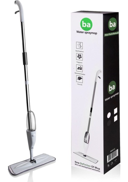 Pratik Temizlik Seti Sprey Mop, 360 Derece Döner Başlık, Gri Renk modelleri