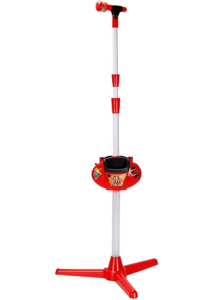 Müzikli ve Işıklı Ayaklı Kırmızı Mikrofon