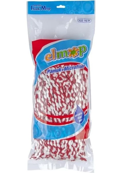 Yedek Islak Paspas Püsküllü Mikrofiber Iple, Dayanıklı ve Pratik Kullanım Sağlar.