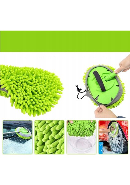 Teleskobik Mikrofiber Araba Temizlik Mop, Yedek Başlık Hediye indirimleri