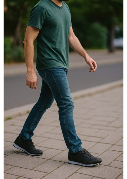 GR0097 Hakiki Deri Sneakers Erkek Ayakkabı