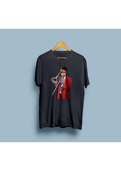 Oversize Trombone Tasarım Unisex T-Shirt